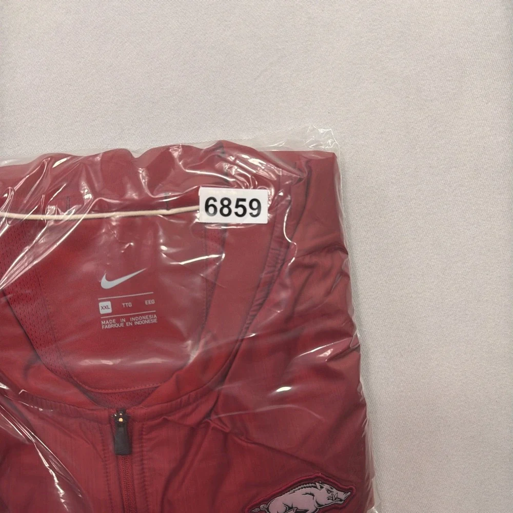 Nike Jacket Arkansas Razorbacks Full Zip Sideline Red Mens XXL